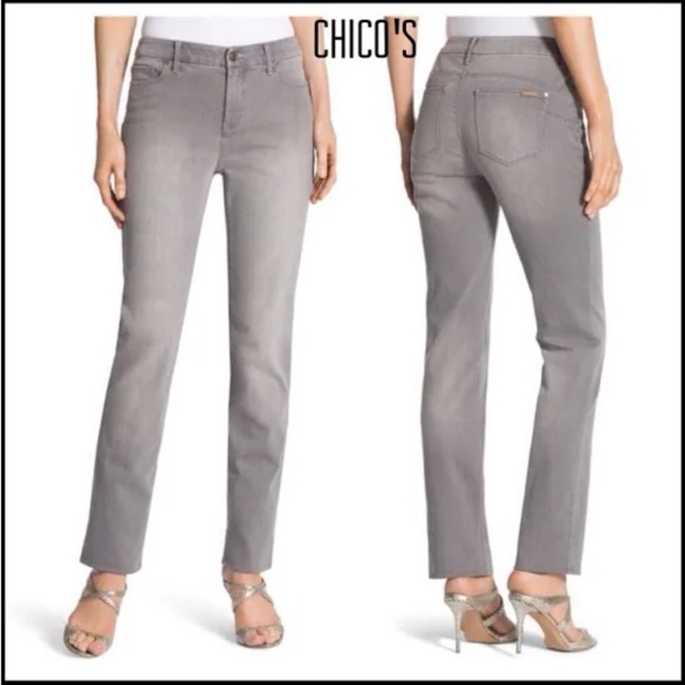 Chico's Platinum Gray Denim Jeans